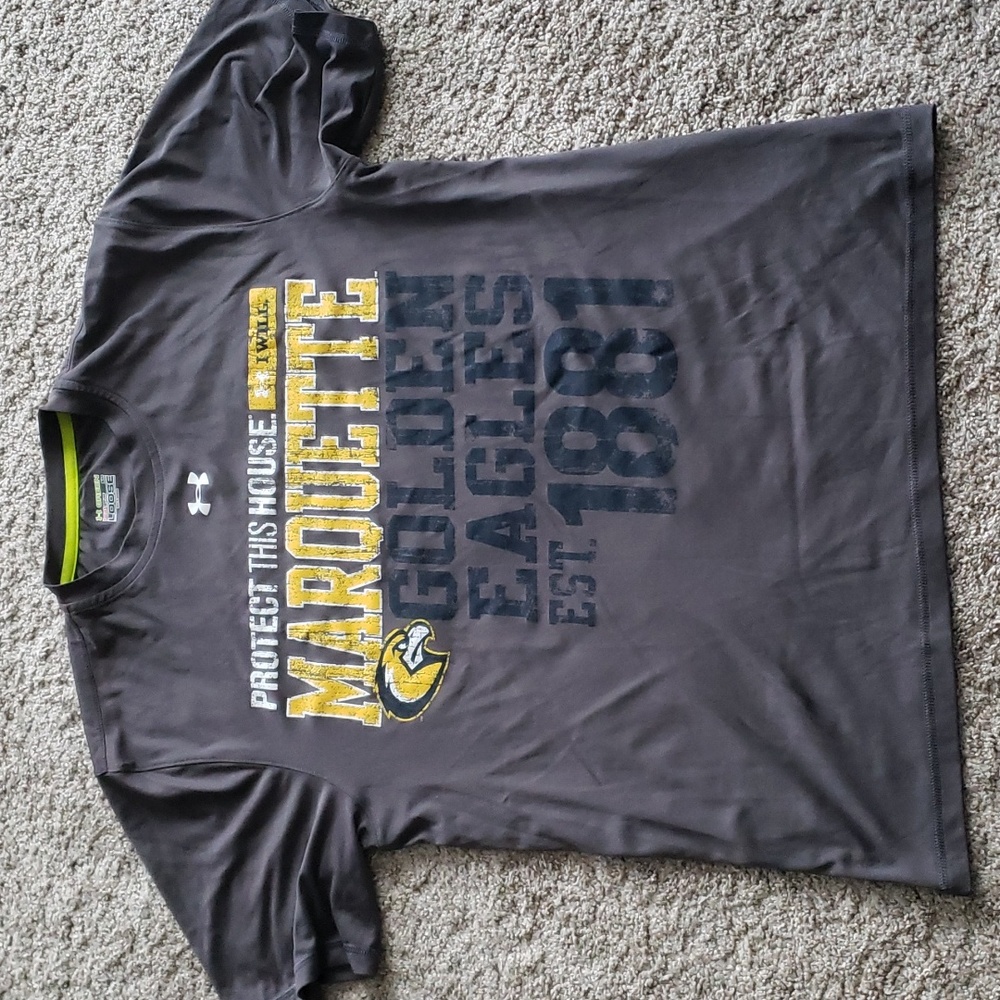 Men's Marquette Golden Eagles Protect This House Grey Underarmor Shirt Sz. Sm